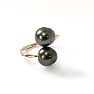 photo of Ohana Tahitian Pearl Single Wrap 14k Gold Filled Ring