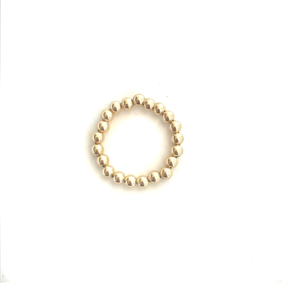 Fine Pearls and Leather Jewelry by Designer Wendy Mignot Miami Gold Stack Ring