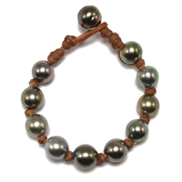 photo of Wendy Mignot All Around the World Tahitian Pearl and Leather Bracelet