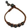 photo of Wendy Mignot Mover and Shaker Tahitian Pearl and Leather Bracelet