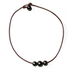 photo of Wendy Mignot Tahitian Pearl and Leather Deluxe Daisy Necklace