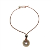 photo of Wendy Mignot Ming Dynasty Bronze Coin and Tahitian Pearl and Leather Necklace