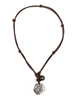 photo of Wendy Mignot King Phillip II Spanish Treasure Coin Replica with Tahitian Pearl and Leather Necklace