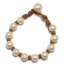 photo of Wendy Mignot All Around Freshwater Pearl and Leather Bracelet