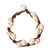 photo of Wendy Mignot Toboga Freshwater Pearl and Leather Bracelet White
