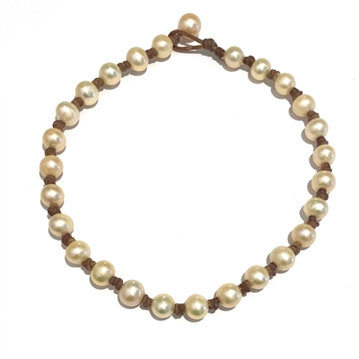 photo of Wendy Mignot All Around the World Freshwater Pearl and Leather Necklace