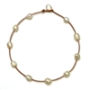 photo of Wendy Mignot Illusion Freshwater Pearl and Leather Necklace White