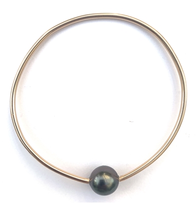 photo of Wendy Mignot Gold-Filled Tahitian Pearl Hula Bangle