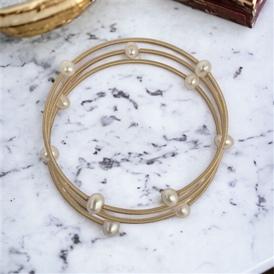 Van Gogh Pearl Wrap Bracelet by Wendy Mignot