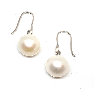 Charlotte Freshwater Pearl Earrings White