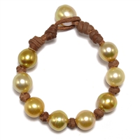 photo of Wendy Mignot All Around the World South Sea Pearl and Leather Bracelet