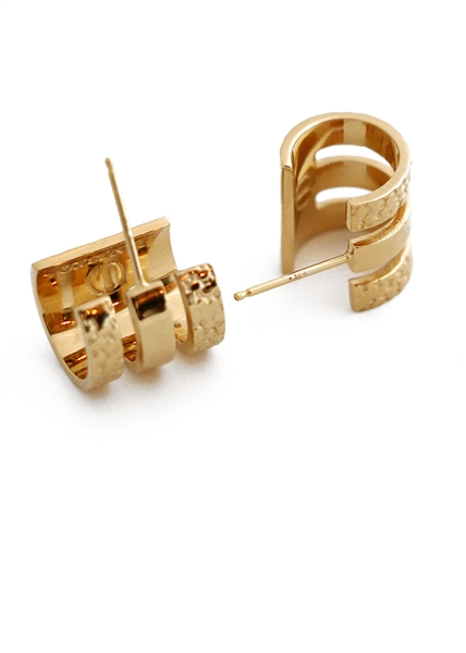 Corset Triple Huggie earrings by Janesko