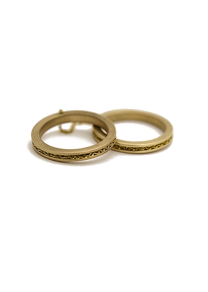 Custom 14k Double Chain Ring With Chain