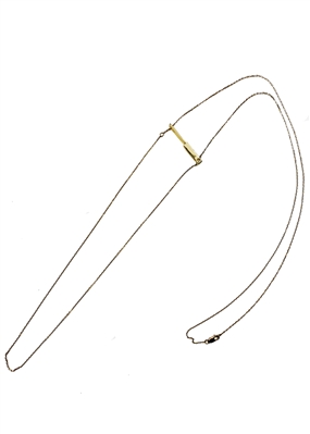 Custom Dropped Bent Bar Necklace