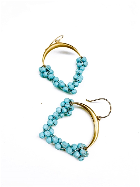 Custom Earrings With Turquoise Stones