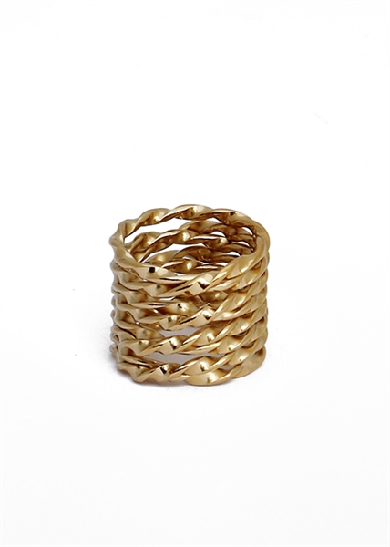 Custom Twisted Layer Statement Ring