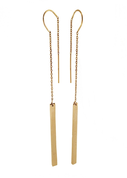 Traveler runway threader long earring by Jennifer Janesko