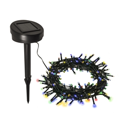 ALEKO Solar Powered String Lights - 100 LED - Multicolor