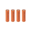 4B18650A30 Rechargeable FST 18650 3000mAh 3.75V Lithium-Ion Reliable Long Lasting Battery, Orange, Lot of 4