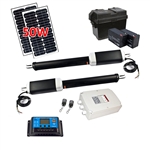 Dual Swing Gate Operator - AS1300 AC/DC - Solar Kit 50W - ALEKO