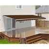 ALEKOÂ® Retractable Patio Awning BROWN Color - 12FT x 10FT