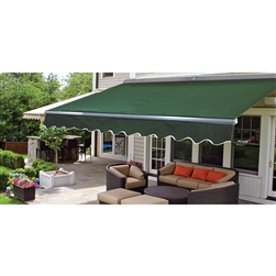 Half Cassette Retractable Patio Awning - 12 x 10 Ft. (3.6 x 3 m) - Green - ALEKO