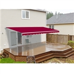 Motorized Retractable Patio Awning - 16x10 Feet - Burgundy - ALEKO