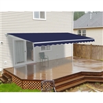 Motorized Retractable Patio Awning - 8x6.5 Feet - Blue - ALEKO