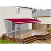 Motorized Retractable Patio Awning - 8X6.5 Feet - Burgundy - ALEKO