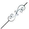 Black Powder Coated Baluster - S Style Design - 44 Inches - Pack of 5 - ALEKO