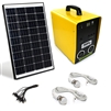 Solar Outdoor Generator Kit with Monocrystalline Solar Panel, LED Lights and Audio Player - 12 Volt  - ALEKO