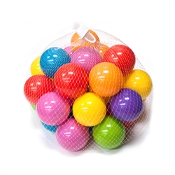 ALEKO&reg; BHBALLS Set Of 60 Plastic Balls For Bouncy House Pitt Crush Proof Non Toxic Toy Balls Various Vibrant Colors