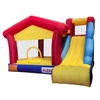 Inflatable Playtime Bounce House with Double Wide Slide and Blower - ALEKO