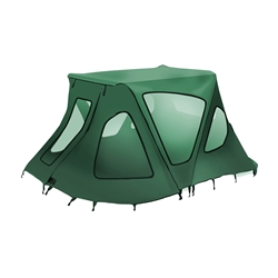 ALEKO&reg; BWTENT320G Winter Waterproof Canopy Boat Tent Covering for Inflatable Boat, Green