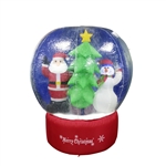 Inflatable LED Christmas Snow Globe with Merry Christmas Sign - 5 Foot - ALEKO