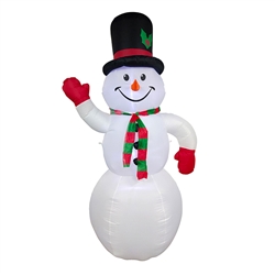 Giant Inflatable LED Snowman for Yard - 8 Foot - ALEKO