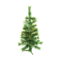 ALEKO&reg; CT35H14 Luscious 3 Feet (0.9 m) Artificial Christmas Holiday Pine Tree with Golden Tips