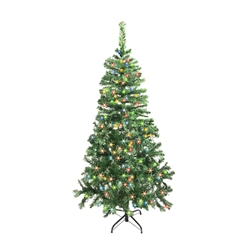 ALEKO&reg; CT60H250MC Artificial Luscious 5 Feet (1.5 m) Lighted Christmas Holiday Pine Tree With 250 LED Multicolor Lights