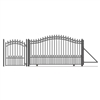 Steel Sliding Driveway Gate - PRAGUE Style - 12 ft with Pedestrian Gate - 5 ft - ALEKO