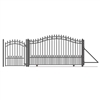 Steel Sliding Driveway Gate - 14 ft with Pedestrian Gate - 5 ft - ST. PETERSBURG Style - ALEKO