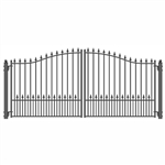 ALEKOÂ® MUNICH Style Swing Dual Steel Driveway Gates 16'