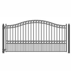 ALEKOÂ® PARIS Style Single Swing Steel Driveway Gate 16'