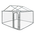 ALEKO DK13X7X6RF Dog Kennel 13 X 7.5 X 6 Feet  (4 X 2.3 X 1.8 m) DIY Chain Link Box Kennel With Roof Frame