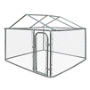 ALEKO DK7X7X4RF Dog Kennel 7.5 X 7.5 X 4 Feet (2.3 X 2.3 X 1.2 m) DIY Chain Link Box Kennel With Roof Frame