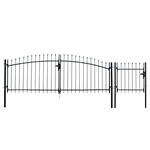 Steel Driveway Gate Kit with Pedestrian Gate - ATHENS Style - ALEKO