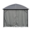 Curtain for Round Roof Aluminum and Steel Hardtop Gazebo - 10 x 10 Feet - Grey - ALEKO