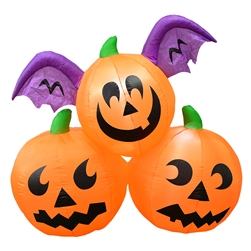 Inflatable Winged Jack-O-Lantern Trio - 5.9 Foot - ALEKO