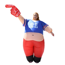 Halloween Inflatable Party Costume - Pot Belly #1 Sports Fan - Adult - ALEKO