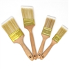 Polyester Utility Paint Brushes - Set of 4 - Flat-Cut and Angle-Sash Shapes - ALEKO