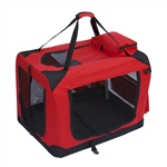 ALEKO Heavy Duty Large Collapsible 27.5 x 20 x 20 inches (69.9 X 50.8 X 50.8 cm) Pet Traveler Carrier (Choose your color)